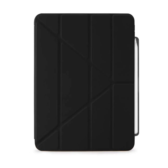 Pipetto Origami No3 Pencil Case for iPad Air 11 in black with 5-in-1 design and Apple Pencil storage from TaMiMi Projects, Qatar.