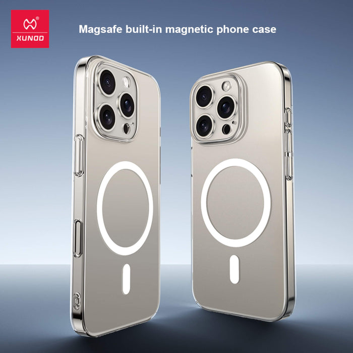 Xundd magnetic transparent case for iPhone 16 Series, wireless charging, camera protection, shockproof. TaMiMi Projects, Qatar