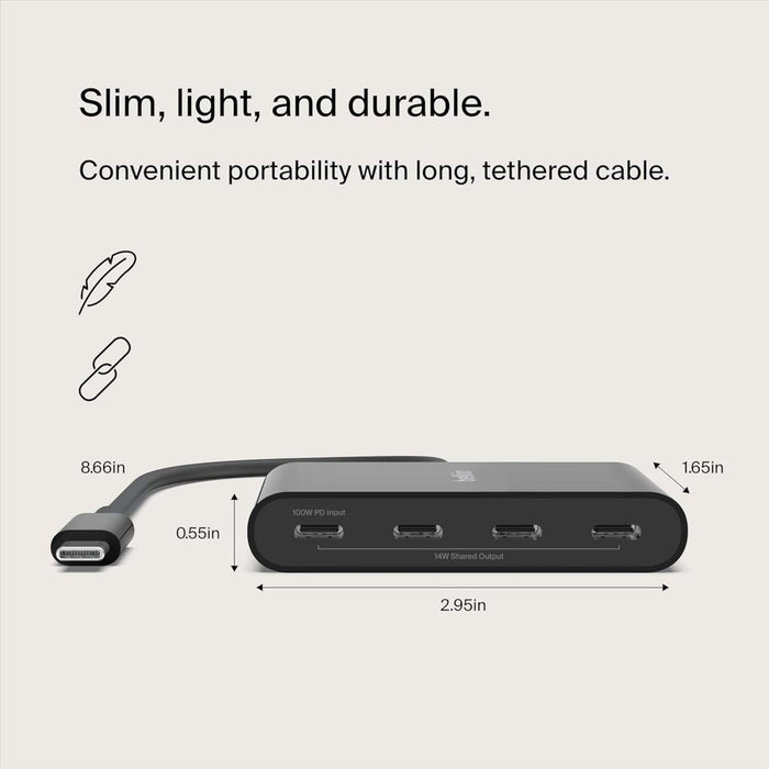 Belkin 4-in-1 USB-C Hub with ultra high-speed data, audio support, broad compatibility, and eco-friendly design – TaMiMi Projects, Qatar