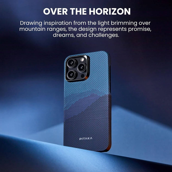 High-tech PITAKA aramid fiber case for iPhone 15 Pro Max - Horizon, sleek and durable.