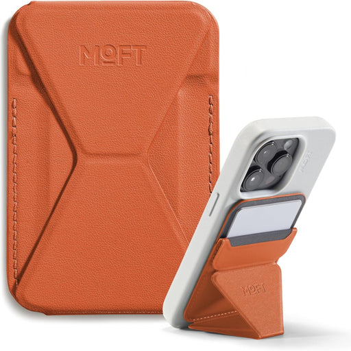 MOFT magnetic wallet stand, Sunset, with angle adjustment & Magsafe. Available at TaMiMi Projects, Qatar