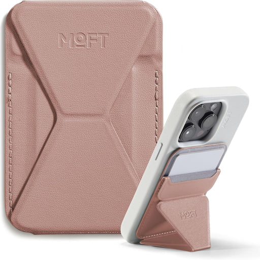 MOFT magnetic wallet stand, Classic Nude, with angle adjustment & Magsafe. Available at TaMiMi Projects, Qatar