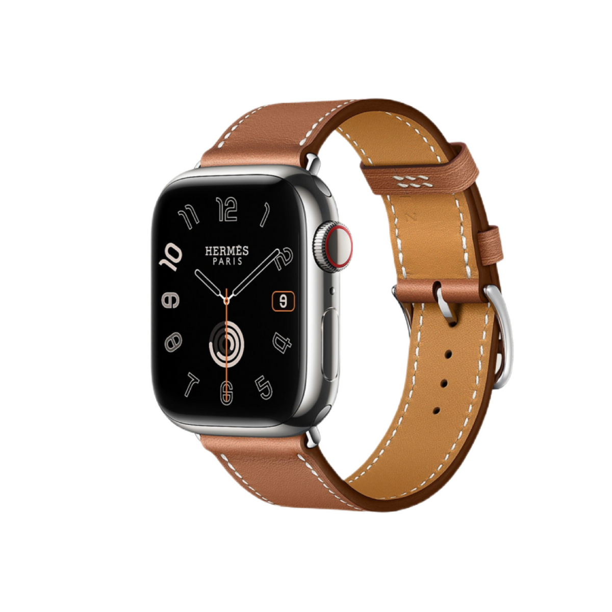 Apple Watch Hermès S9 Silver Stainless Steel Case with Single Tour - G ...