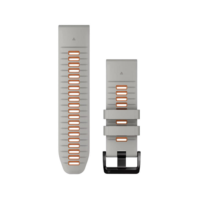 Get Garmin Garmin QuickFit® 26 Watch Bands - Fog Gray / Ember Orange Silicone in Qatar from TaMiMi Projects