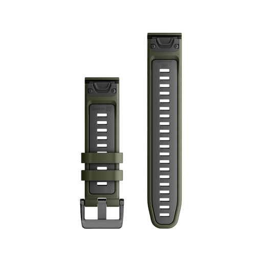 Get Garmin Garmin QuickFit® 22 Watch Bands - Moss / Graphite Silicone in Qatar from TaMiMi Projects