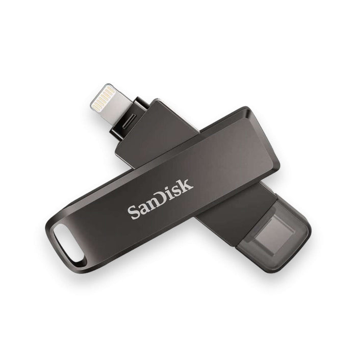 SanDisk iXpand Flash Drive Lightning & Type-C - 256GB - for iPhone, iPad Pro, Mac, Type C devices. at TaMiMi Projects، Qatar.