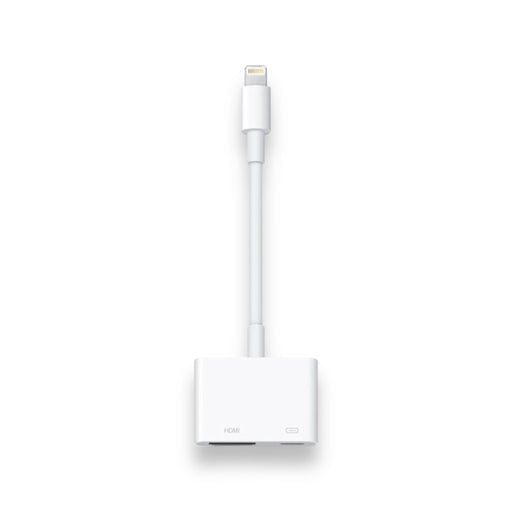 Apple HDMI adapter for connecting iPhone or iPad to TV without internet, practical, available from TaMiMi Projects in Qatar.