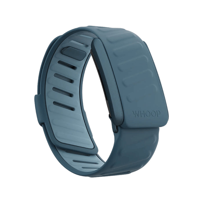 Close-up of Whoop SportFlex Silicone Band in Dash color, showcasing durable soft-touch silicone and adjustable closure for performance and comfort.