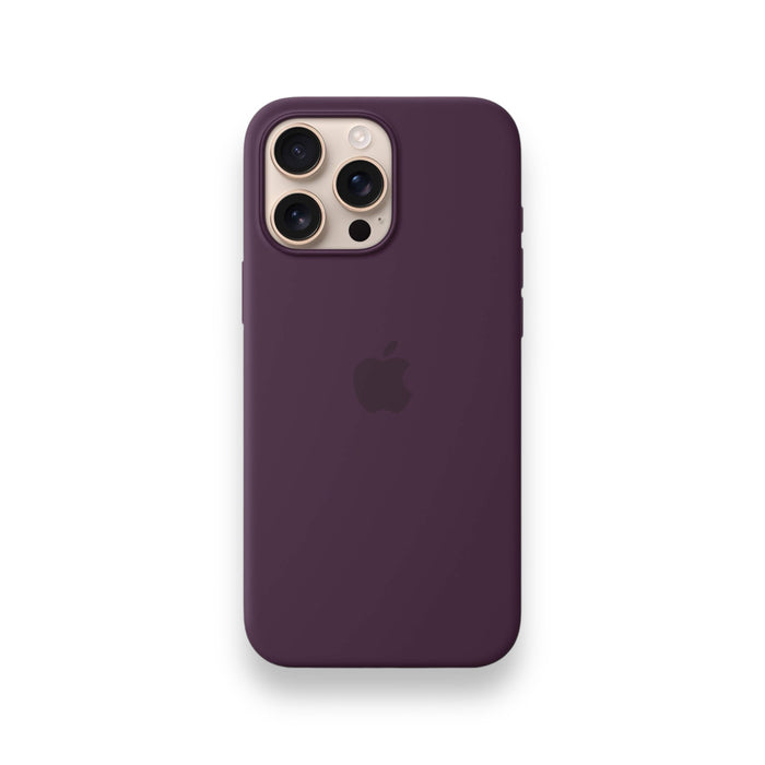 iPhone 16 Pro Max Silicone Case with MagSafe, soft-touch recycled material, camera control, wireless charging. TaMiMi Projects, Qatar.