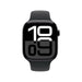 Apple Watch Series 10 GPS 42mm Jet Black Aluminium Case with Black Sport Band. Available at TaMiMi Projects in Qatar.