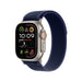 Apple Watch Ultra 2 GPS + Cellular 49mm Natural Titanium with Blue Trail Loop M/L. Available at TaMiMi Projects in Qatar.