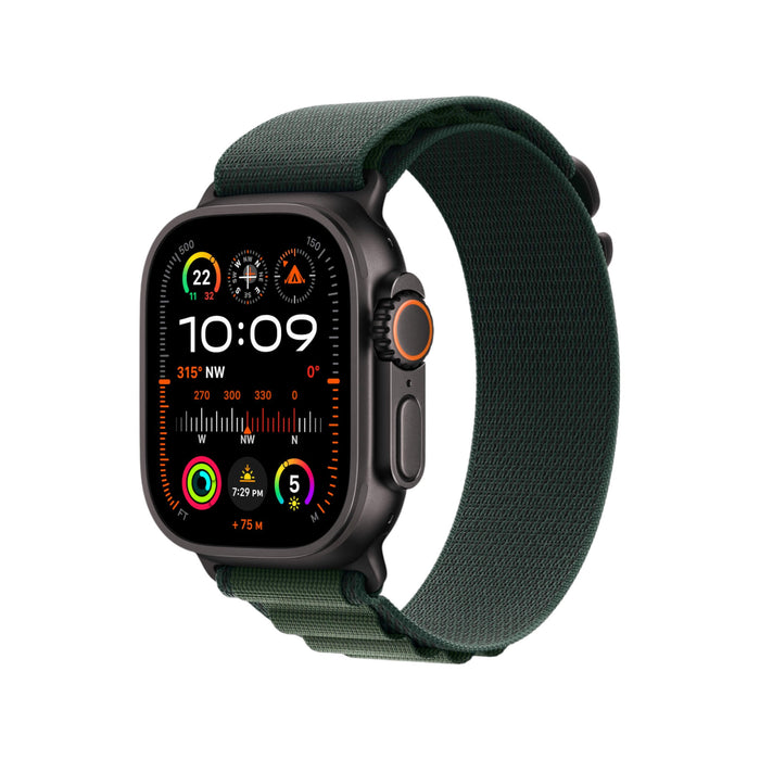 49mm Dark Green Alpine Loop in small size with a black titanium finish, crafted for tough conditions. Available in Qatar at TaMiMi Projects.