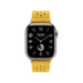 Apple Watch Hermès Band 42mm Tricot in Jaune de Naples crafted for elegance and comfort available at TaMiMi Projects in Qatar.