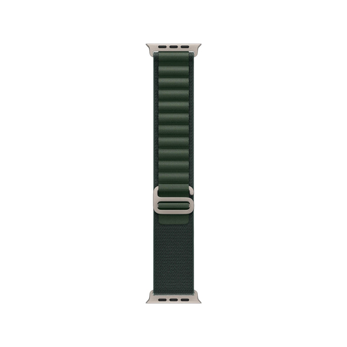 49mm Dark Green Alpine Loop with Natural Titanium Finish, durable, lightweight strap, outdoor, available at TaMiMi Projects in Qatar.