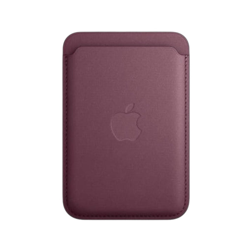 iPhone FineWoven Wallet with MagSafe in Mulberry, elegant and sustainable wallet offering secure and convenience, available at TaMiMi Projects in Qatar.