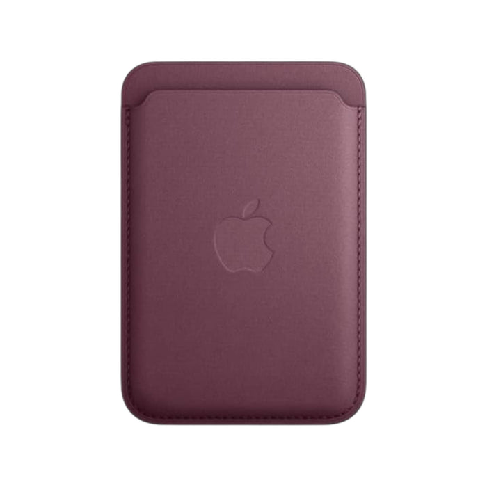 iPhone FineWoven Wallet with MagSafe in Mulberry, elegant and sustainable wallet offering secure and convenience, available at TaMiMi Projects in Qatar.