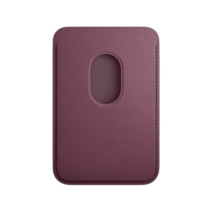 iPhone FineWoven Wallet with MagSafe in Mulberry, elegant and sustainable wallet offering secure and convenience, available at TaMiMi Projects in Qatar.