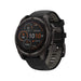 Fēnix® 8 Sapphire Solar, Carbon Gray DLC Titanium, Black Band, 47mm, GPS smart watch, solar charging, at TaMiMi Projects, Qatar.