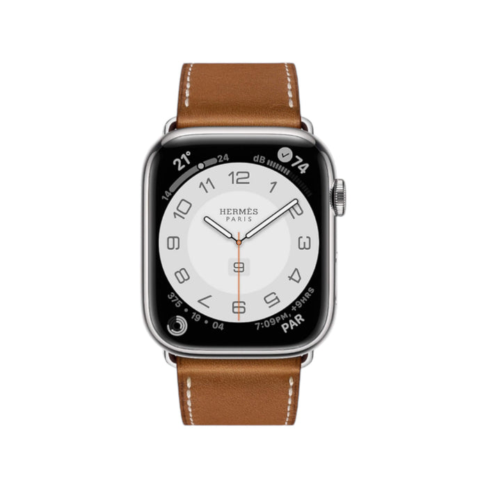 TaMiMi Projects Qatar - Band Apple Watch Hermès Single Tour 45 mm, Fauve Barenia calfskin with Deployment Buckle.