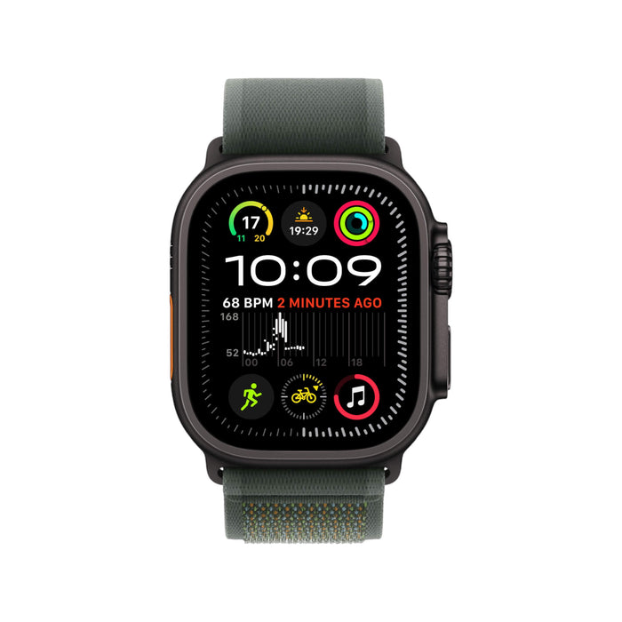 Ultra-thin 49mm Trail Loop by Apple, made from recycled nylon, fits 44/45/46/49mm Apple Watch. Available at TaMiMi Projects in Qatar.