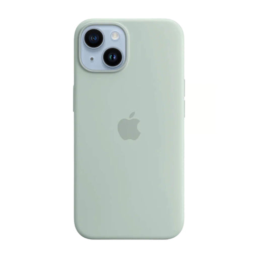 Silicone Case with MagSafe for iPhone 14 by Apple - Premium protection and fast wireless charging, available at TaMiMi Projects in Qatar.