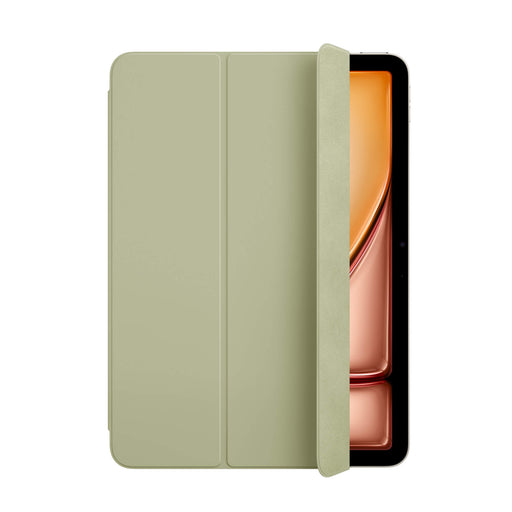 Sage-colored Apple Smart Folio case for iPad Air 11-inch (M4), shown in a closed position, highlighting its sleek and minimalist design.