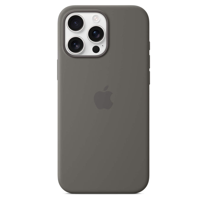 iPhone 16 Pro Max Silicone Case with MagSafe, soft-touch recycled material, camera control, wireless charging. TaMiMi Projects, Qatar.