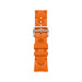 Luxury Apple Watch Hermès S9, 41mm stainless steel case, orange Kilim Single Tour band, available at TaMiMi Projects, Qatar.