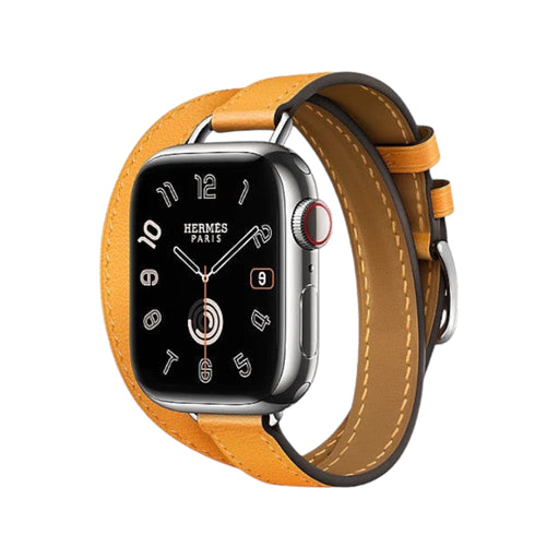 Get Hermès Hermès Apple Watch Band 41mm - Jaune D'or Attelage Double Tour in Qatar from TaMiMi Projects