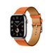 Get Apple Apple Watch Hermès S9 Silver Stainless Steel Case with Single Tour - Orange - 45mm in Qatar from TaMiMi Projects