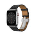 Get Hermès Apple Watch Hermès - Noir Swift Leather Single Tour Deployment Buckle - 45mm in Qatar from TaMiMi Projects