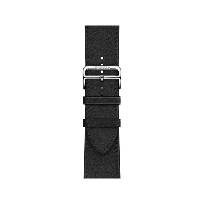 Get Hermès Apple Watch Hermès - Noir Swift Leather Single Tour Deployment Buckle - 45mm in Qatar from TaMiMi Projects