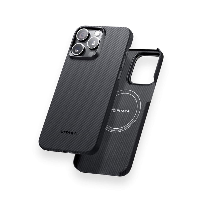 Pitaka Case for iPhone 15 Pro, lightweight and durable with a sleek design for premium protection, available at TaMiMi Projects in Qatar.
