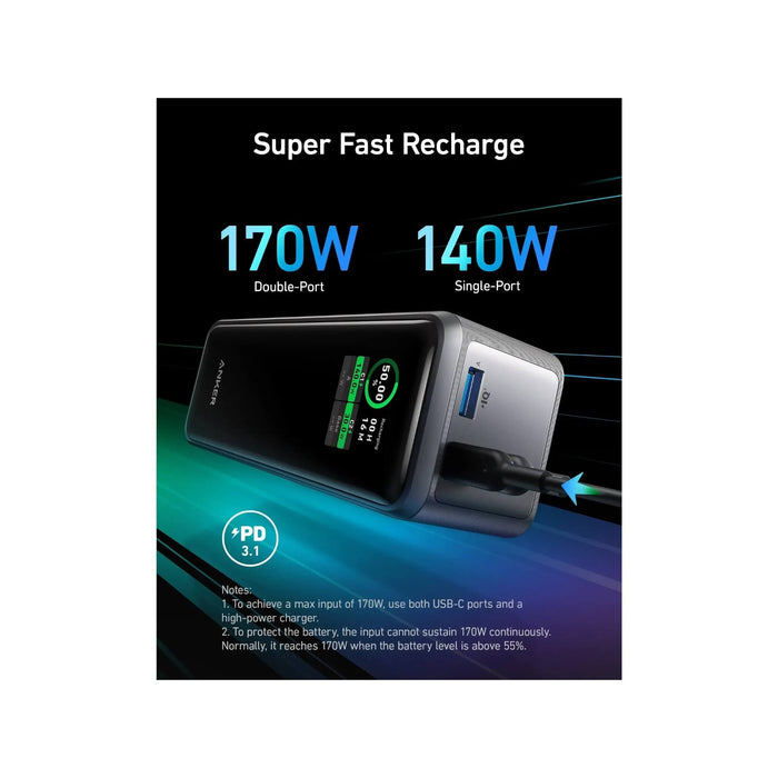 3 ports, high-capacity, fast-charging portable power solution for multiple devices, available at TaMiMi Projects in Qatar.
