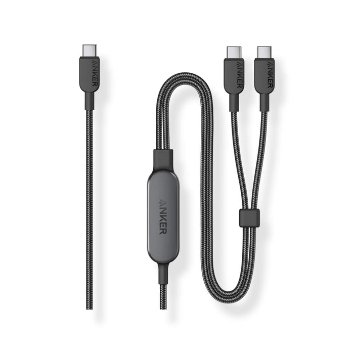 2-in-1 USB-C Cable, 140W, 4 ft, versatile, durable cable for fast charging, data transfer, available at TaMiMi Projects in Qatar.