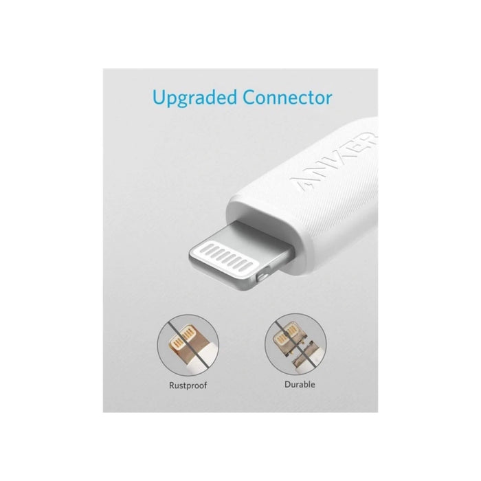 USB-A to Lightning cable, 90 cm, featuring high durability and fast charging, available now from TaMiMi Projects in Qatar.