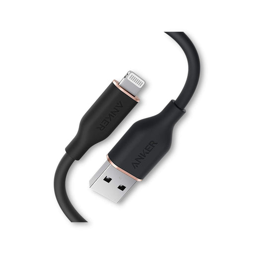 Anker USB-A to Lightning cable, 90cm, ultra-soft silicone design for a tangle-free, smooth user experience. Tamimi Projects, Qatar.