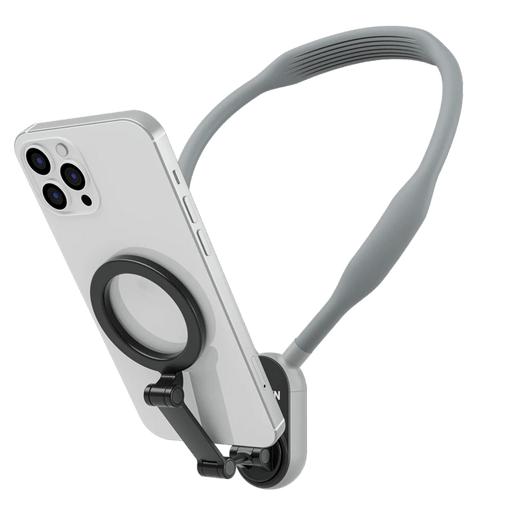 Magnetic Quick Release Neck Mount for hands-free shooting, flexible gooseneck, MAGSAFE compatible. Available at TaMiMi Projects, Qatar.