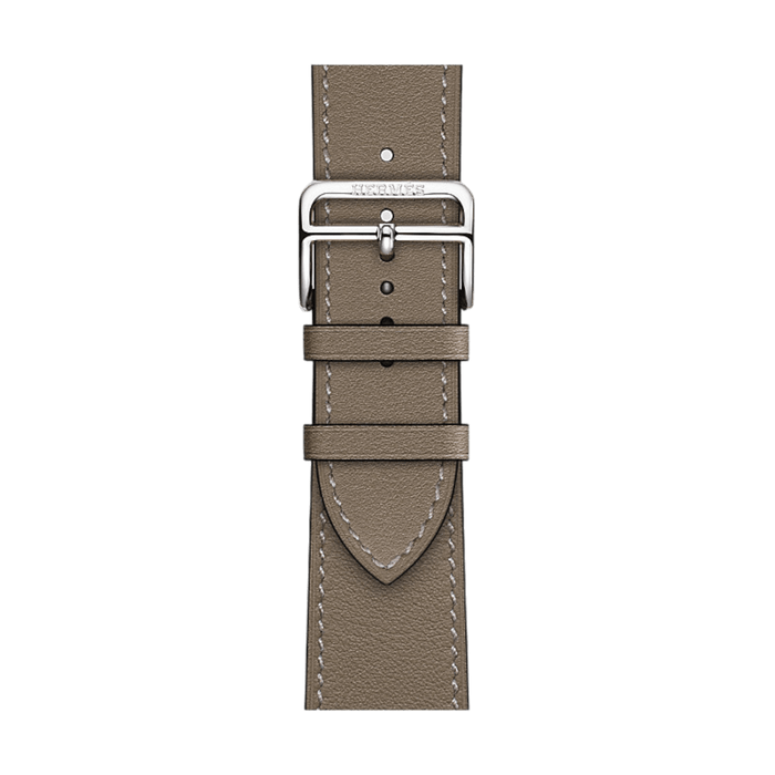 Apple Watch Hermès S10, 46mm Silver Titanium Case with Etoupe Single Tour, available at TaMiMi Projects in Qatar