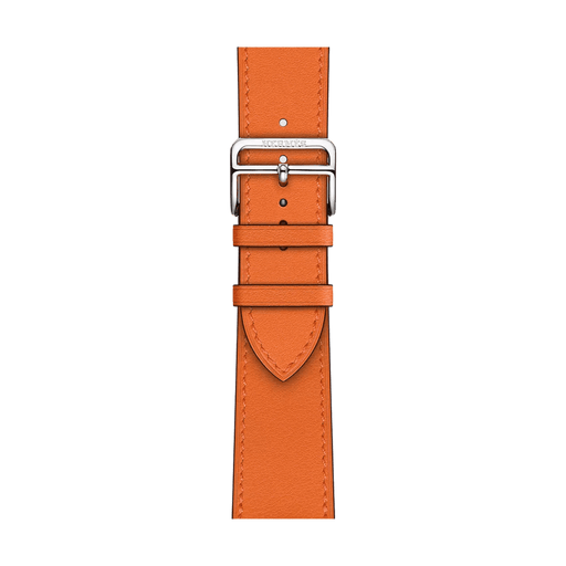 Hermès 41mm Orange Single Tour Apple Watch band, available at TaMiMi Projects in Qatar.