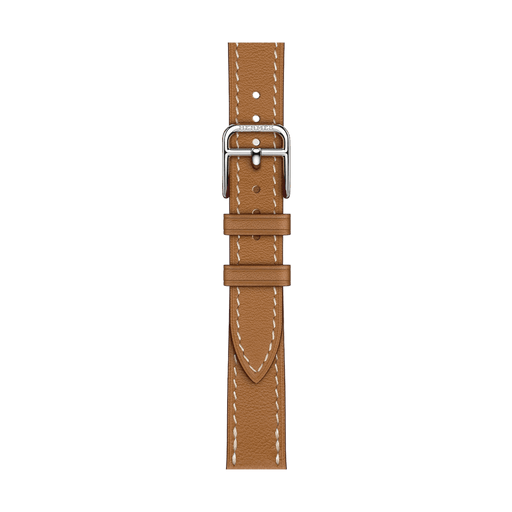 Hermès 41mm Gold Attelage Single Tour Apple Watch band, available at TaMiMi Projects in Qatar.