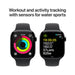 Apple Watch S10 GPS 46mm Jet Black Aluminium with Black Sport Band, durable and stylish. TaMiMi Projects in Qatar.