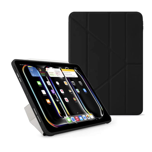 Pipetto case for iPad Pro 13-inch 2024, available at TaMiMi Projects in Qatar. Features a front cover that acts as a stand in 5 different ways and allows charging the Apple Pencil without removing the case.