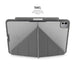 Grey Pipetto Origami iPad Pro 13-inch 2024 case with clear back, 5-position foldable cover, Pencil holder, at TaMiMi Projects Qatar