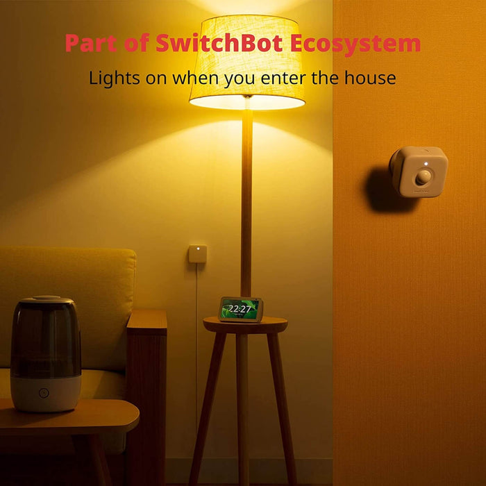 SwitchBot Motion Sensor from TaMiMi Projects in Qatar for smart motion detection and energy savings. Easy setup and long battery life.