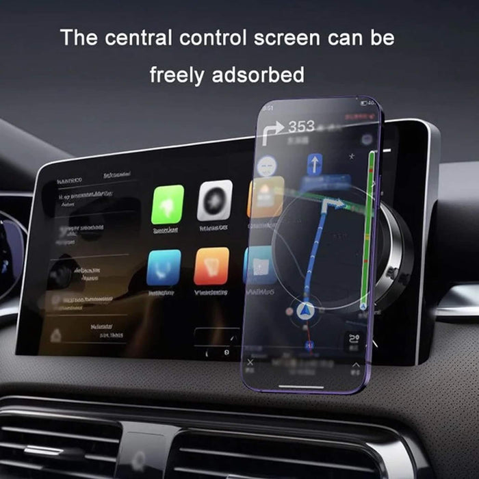 ‫حامل هاتف مغناطيسي للسيارة مع شفط فراغي قوي، قابل للتدوير 360 درجة، يمكن تثبيته على الأسطح الملساء مثل الزجاج والمرايا، يوفر ثباتاً وأماناً للهاتف أثناء القيادة.‬ ‫‬