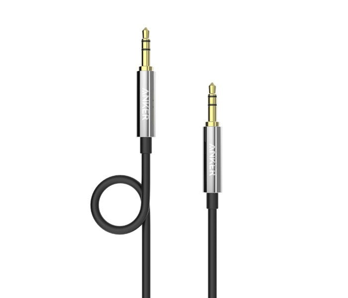 High-quality AUX cable, 3.5mm audio jack, durable design, clear sound, available at TaMiMi Projects Qatar.